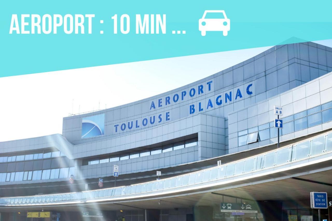 Appartement Cosy Tout Confort - Climatisation, Balcon, Wifi - Proche Airbus, Purpan, Aeroport, Stade Ernest Wallon Toulouse Ngoại thất bức ảnh